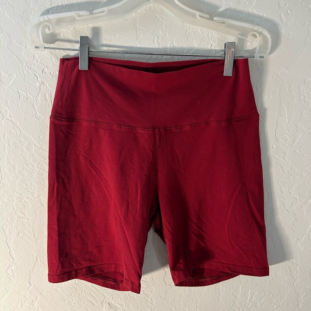 Aritzia Women's Red Biker Shorts